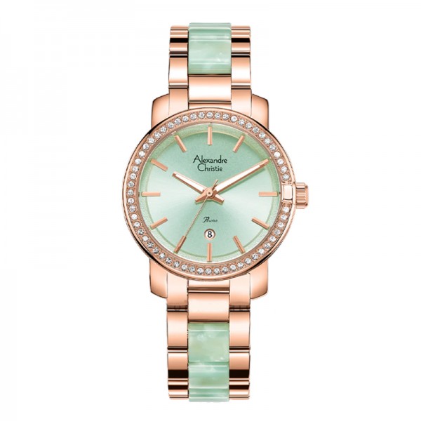 Alexandre Christie AC 2B23 Rosegold Light Green LDBRGLGLG Alexandre Christie AC 2B23 Rosegold Light Green LDBRGLGLG